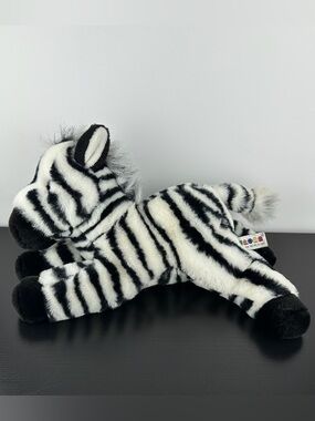 Aurora World Zebra 12" Black & White Striped Plush Stuffed Animal